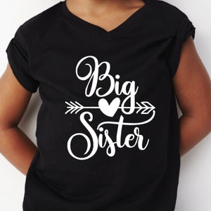Big sister Iron on, Little Sister Iron on , Sibling Matching Shirts Iron on , Little Girl Iron on , Heat Transfer Decal
