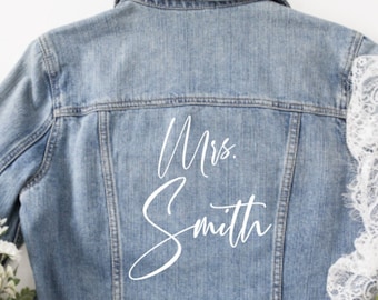 Bride Patch Embroidered Iron On Patch DIY Jacket Wifey Patch 10\u201d Large White MRS Wife Patch Patch