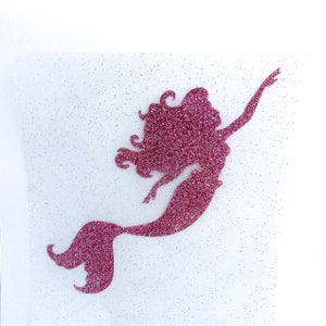 Glitter Mermaid Iron on / Mermaid/ Glitter Mermaid/ Small Iron on  Design Glitter/ Mermaid Glitter/ Glitter Shirt