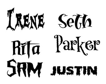 Custom Halloween Name Iron-on Transfer, Ready to Press