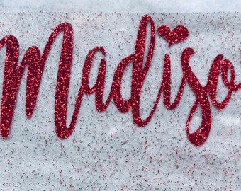 Glitter Name Iron On /Name Iron On Transfer/Iron on Letters/ Heat Transfer