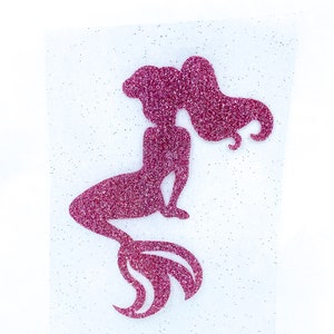 Glitter Mermaid Iron on / Mermaid/ Glitter Mermaid/ Small Iron on  Design Glitter/ Mermaid Glitter/ Glitter Shirt