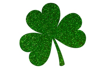 Glitter Shamrock Iron-on Decal, St. Paddy's Day Shirt Transfer