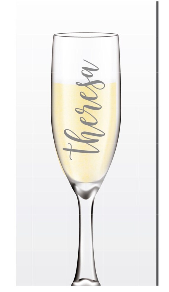 Custom Name vinyl decal for wine glass Personalized wine Etsy