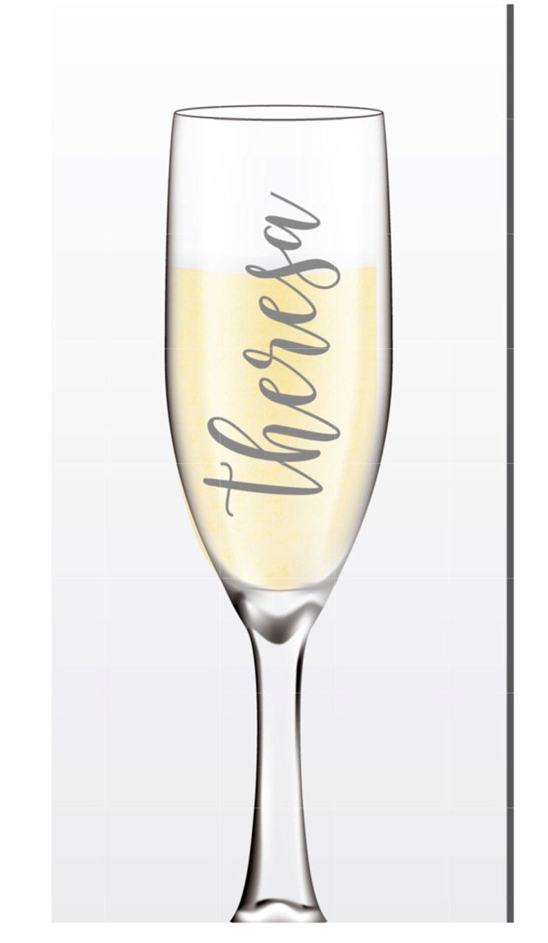 Custom Name Vinyl Decal for Wine Glass Personalized Wine Etsy