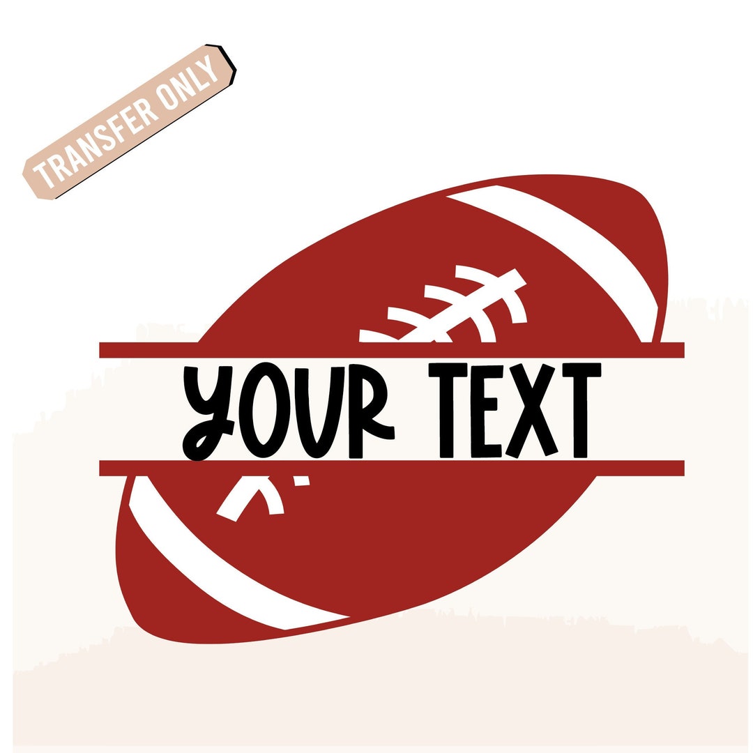 Custom Football Name or Text Transfer Football Ball Etsy