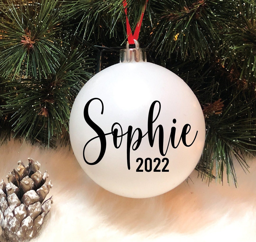 DIY Christmas Baubles/ Name Decal/ Personalized Name Decal for Baubles