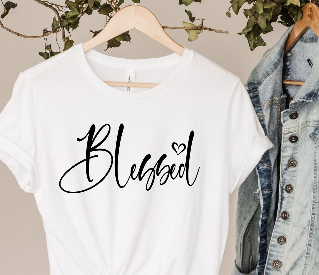 Blessed Iron on Christian Iron on Religious Shirt Iron on , Heat