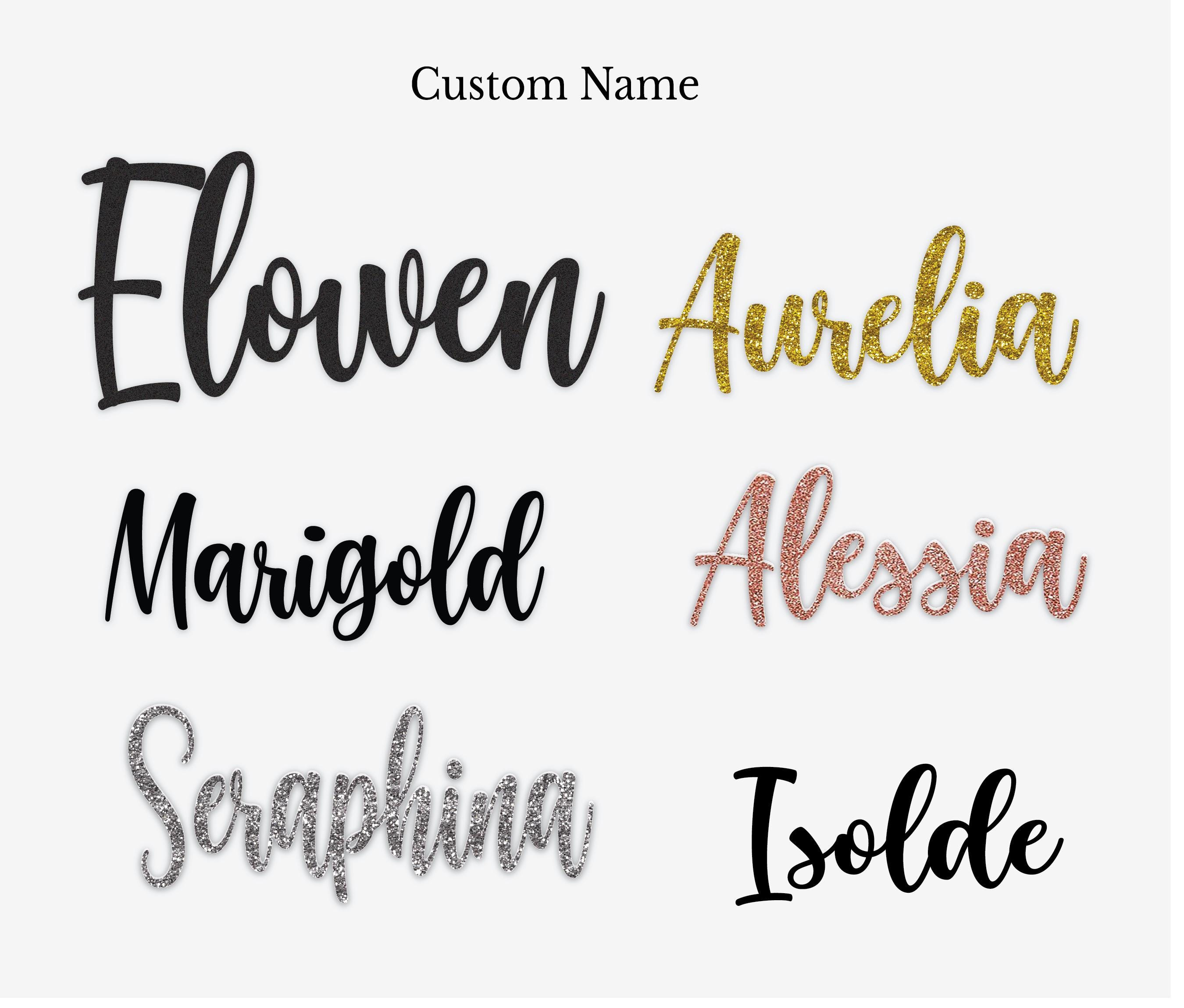 Custom name iron on transfer, personalized name heat transfer, custom vinyl name decal, iron on name for shirts, Cricut ready transfer,