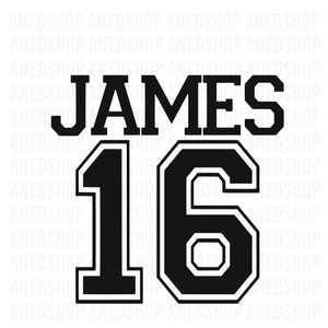 Jersey Name and Number Iron on, Number  , Jersey Heat Transfer Decal