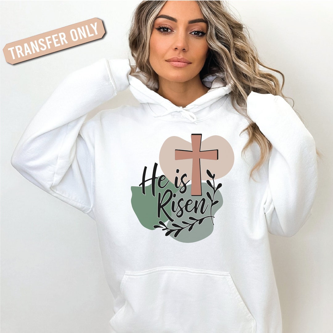 He is Risen Iron on Transfer, Easter Iron On, Easter Shirt, Easter
