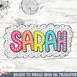 Custom Iron on Transfer, Name Iron on, Personalized Iron on Decal, Work Iron on Transfer Label Name Ready to press