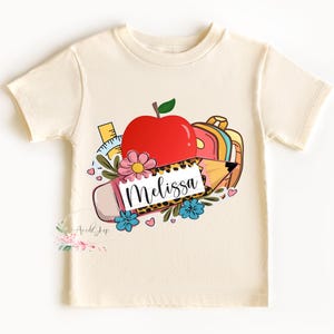 Personalized School Shirt Iron-on Transfer, Back to School Design