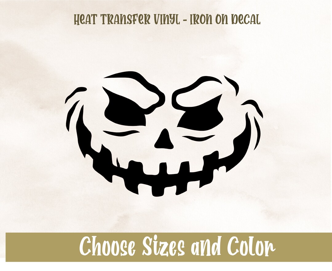 Pumpkin Face Iron O N Halloween Iron On Halloween Shirt Etsy