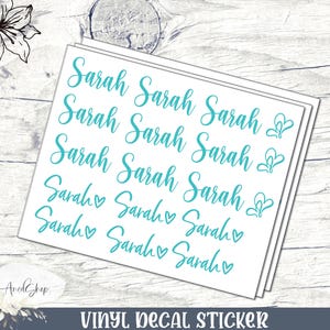 Name Decal Sticker , Vinyl Decal  Name Sheet, Custom Name Decals, Back to School Labels, School Label Decals, Name Stickers,