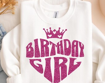 Birthday Girl Iron-On Transfer, Custom Shirt Design