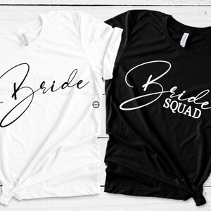 Bride Iron on Decal/ Decal Wedding Party/ DIY Wedding Shirts/DIY Honeymoon Shirts/Wedding Heat transfer Decal/ Bridal Shower/Bride Squad