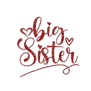 Big sister Iron on, Little Sister Iron on , Sibling Matching Shirts Iron on , Little Girl Iron on , Heat Transfer Decal