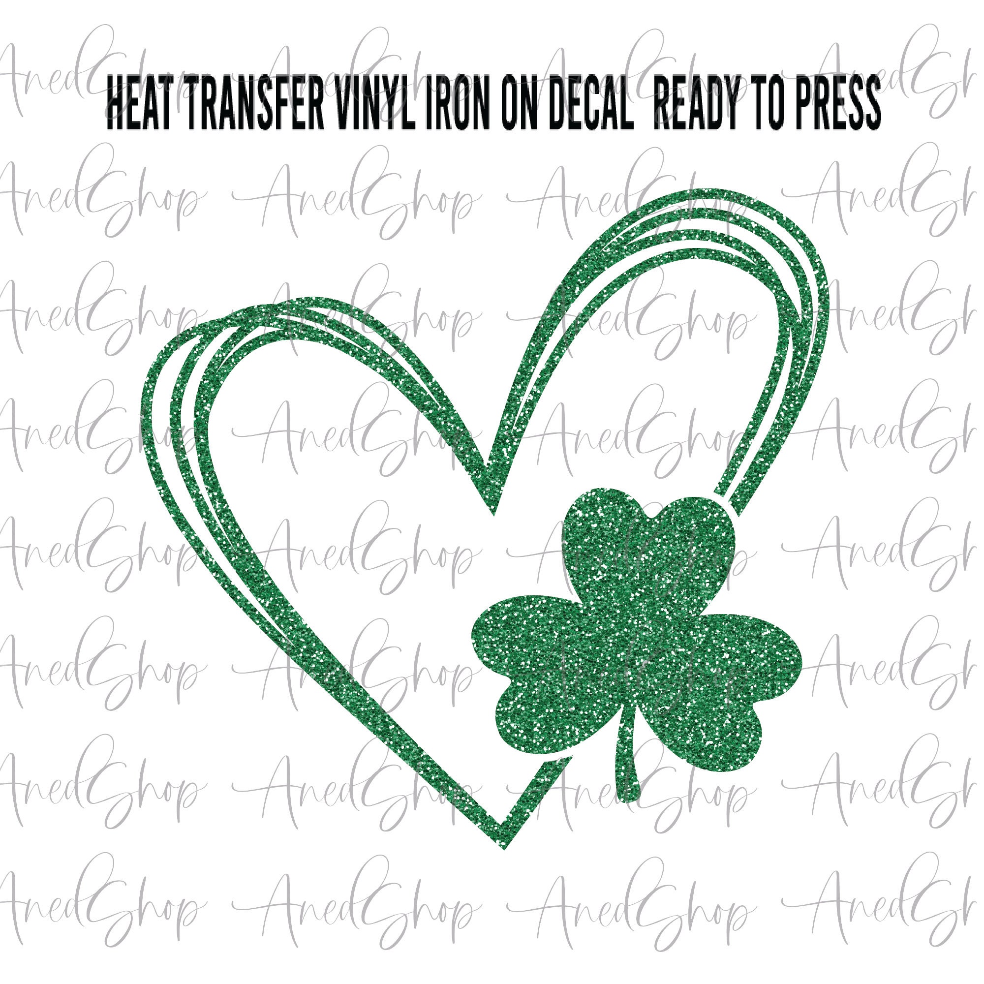 Follure St. Patrick's Day Green Heat Transfer Vinyl HTV Iron On