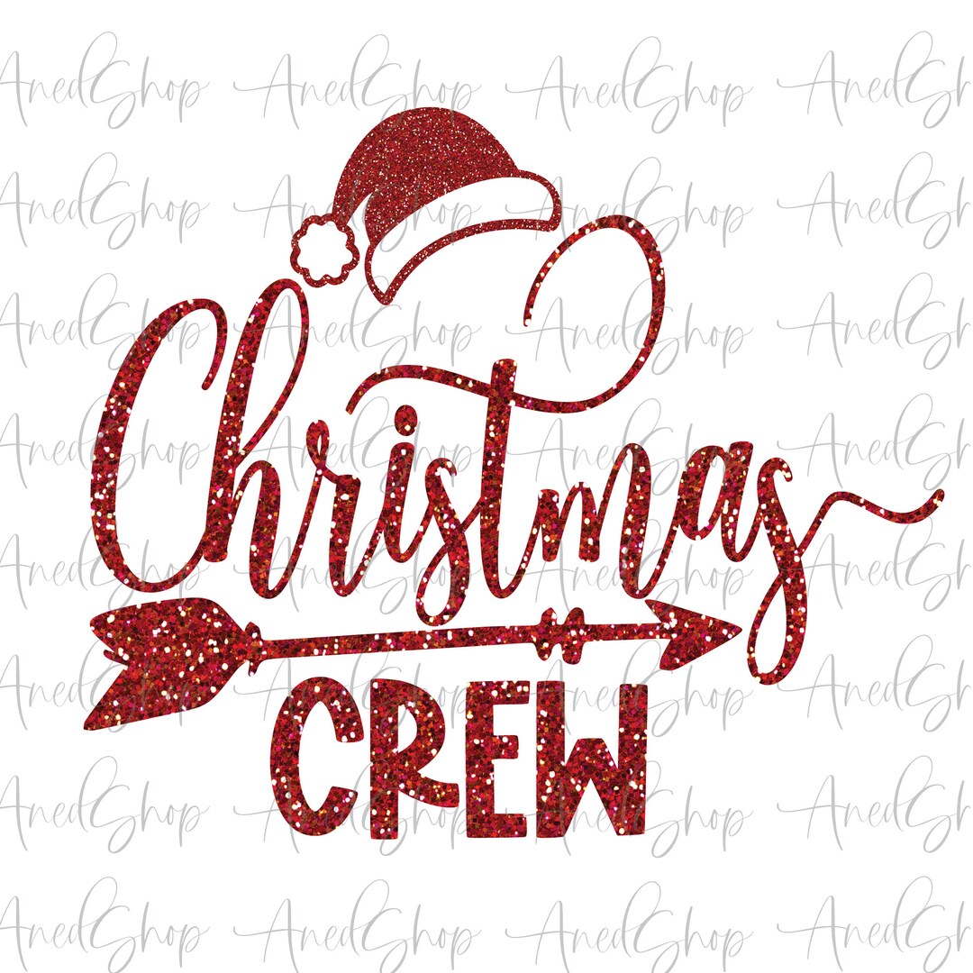 Christmas Crew Iron On, Christmas Iron on Transfer, Holiday Iron on