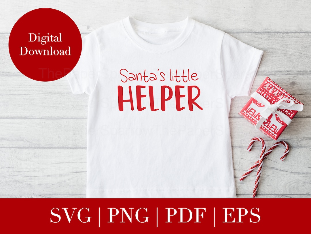Santa's Little Helper Svg Cut File for Cricut Cutting Machines - Etsy