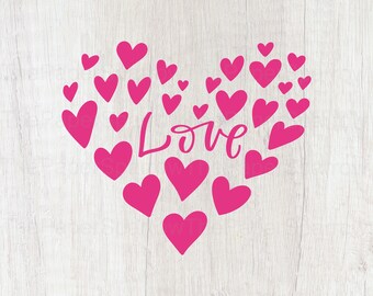 Love heart svg cut file for Cricut or Silhouette