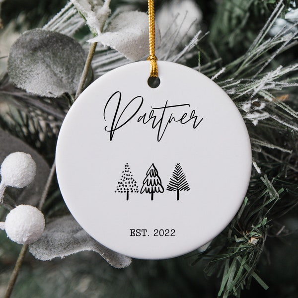 Partner Est. 2023 Ornament, Partner Ornament, Boss ornament, Gift for Partner, Christmas gift for New Partner