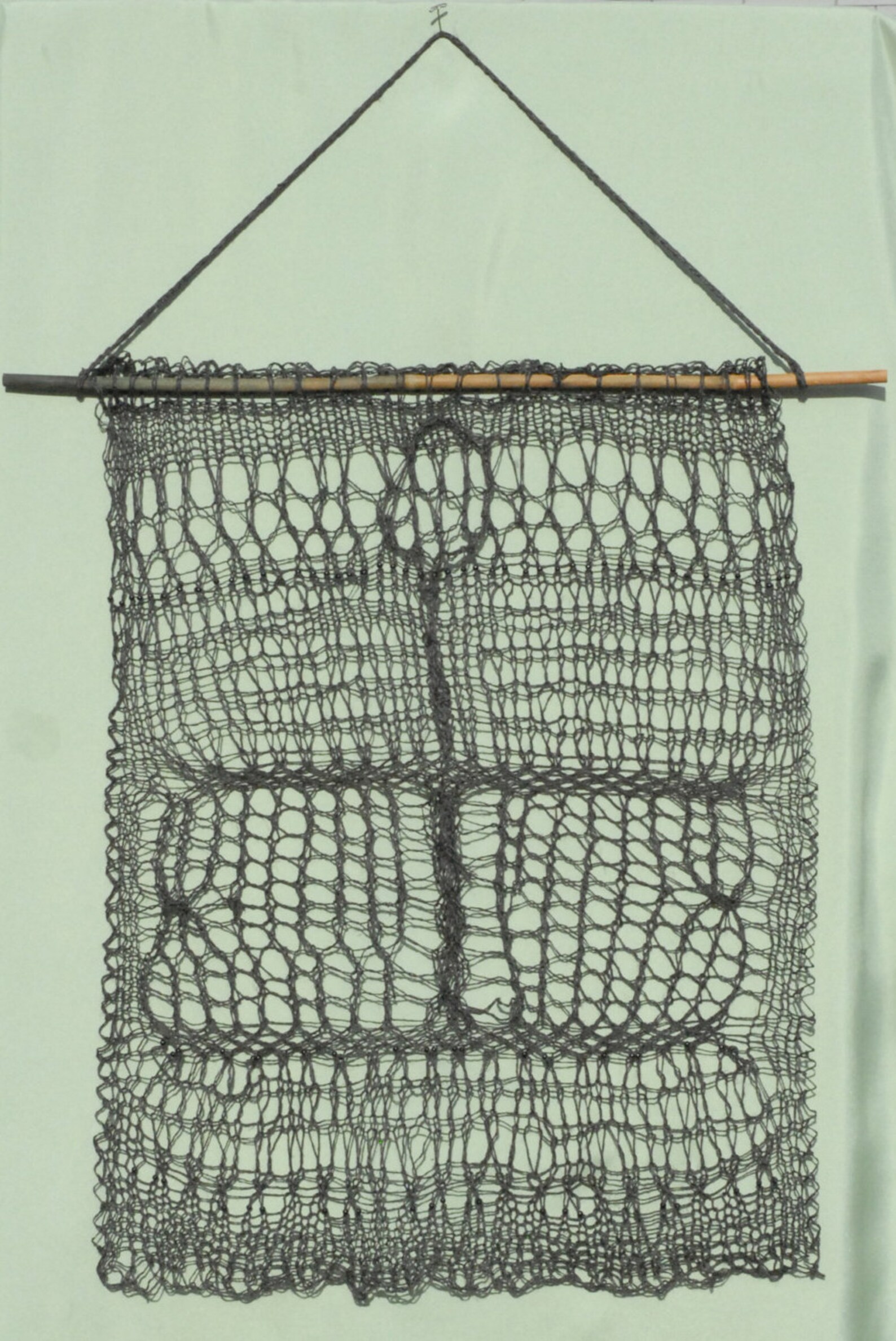 Wall Hanging Knitted Wall Art Abstract from Black Silk & Linen Etsy
