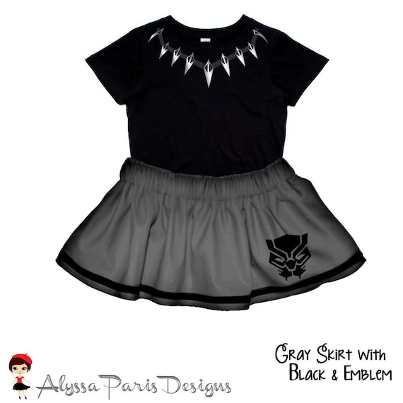 Black Panther Inspired Skirt and Top SET