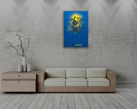 Banksy Grin Reaper 24/"x36/" Canvas Art Print