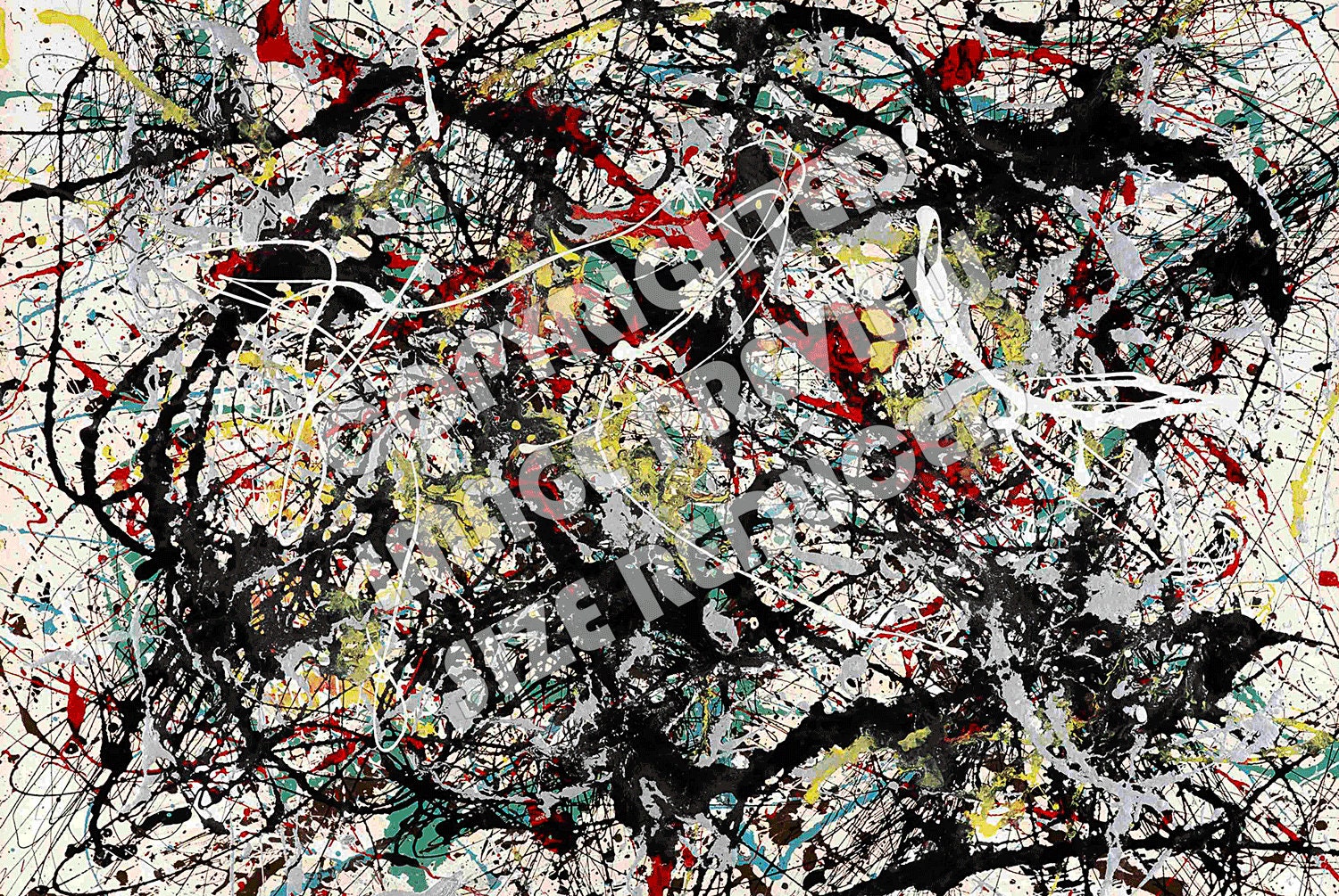 Jackson Pollock Number 34 Abstract Canvas and Poster Print Etsy