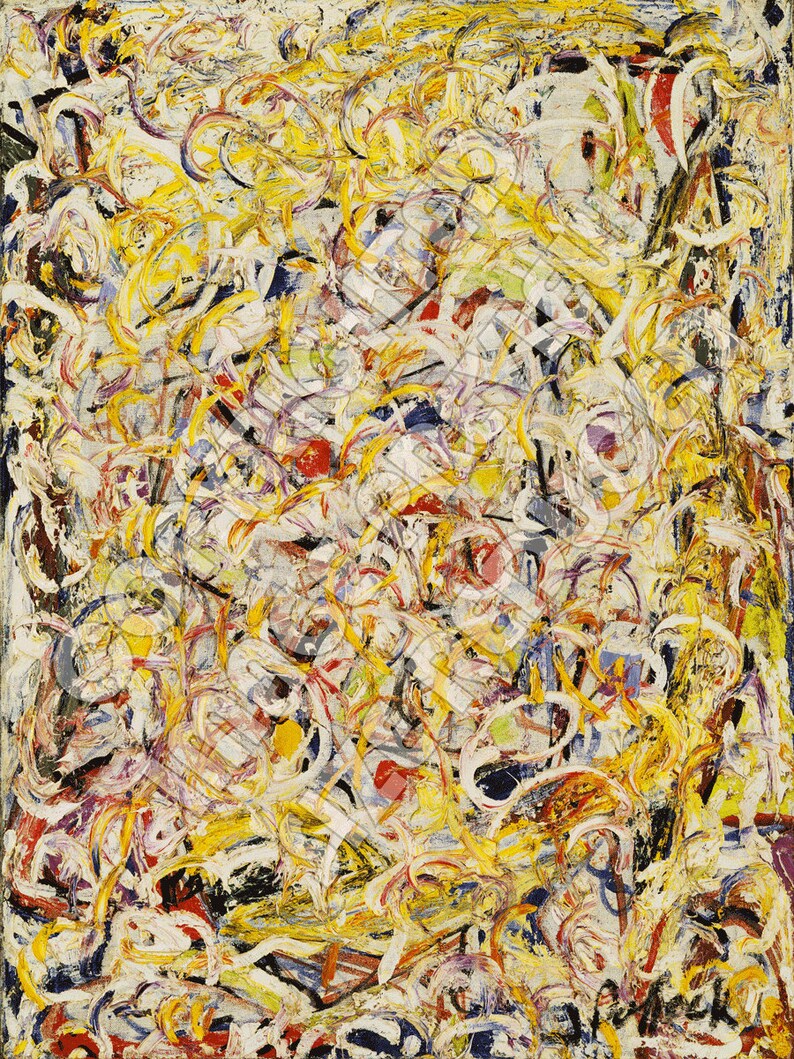 Jackson Pollock Shimmering Substance Abstract Canvas and Etsy