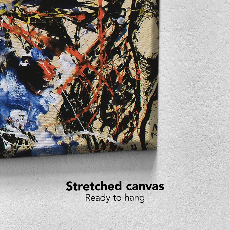 Jackson Pollock Convergence Reproduction Canvas and Poster Etsy