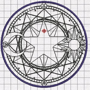 SET - Sakura Card Captor Mahoujin Embroidery Pattern Design 13.5X13.5Cm