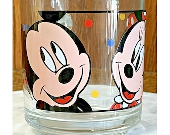 The Walt Disney Company Mickey And Minnie Mouse Clear Glass Coffee Mug