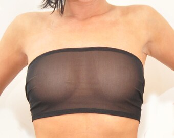 sheer bandeau top
