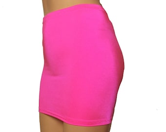 Neon Pink Holographic Bodycon Peplum Mini Skirt 150775 - Etsy