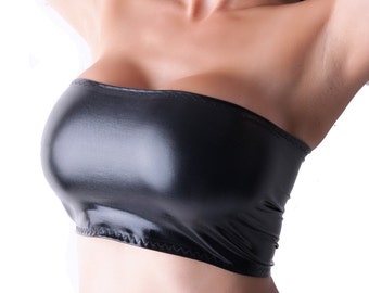 FANCY WET LOOK METALLIC PVC LYCRA SPANDX TOP BANDEAU PARTY DANCER BOOB TUBE.SML FANCY WET LOOK METALLIC PVC LYCRA SPANDX TOP BANDEAU PARTY DANCER BOOB TUBE.SML