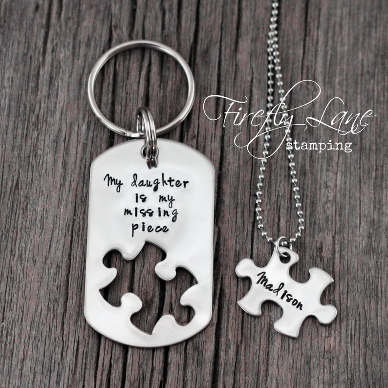 mother daughter puzzle piece necklace