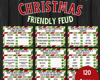 Christmas Family Feud, Printable Christmas Family Feud Game Bundle for all ages, Family Christmas Games, Digital Download Family Feud Games