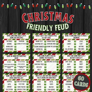 Christmas Friendly Feud | Christmas Family Feud | Printable Christmas Games | Christmas Party Game | Christmas Feud | Christmas Trivia