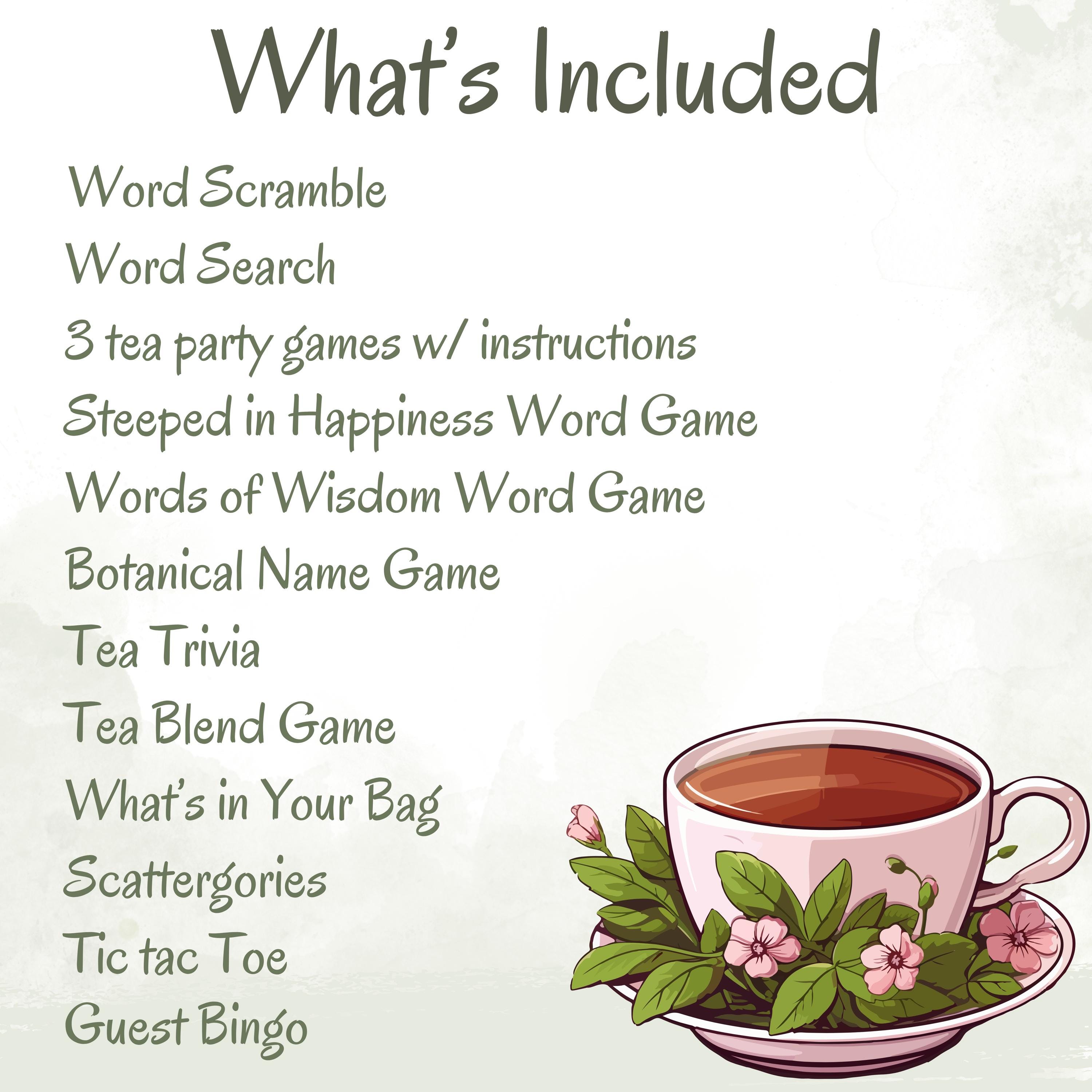 Tea Party Games | 15 Printable Tea Party Games | Tea Party Game Ideas ...
