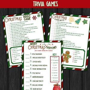 Christmas Party Game Christmas Trivia Left Right Game Feud Pass the Gift Christmas Dice Game Minute to Win it Charades Adult image 6