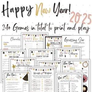 New Years Eve Games | New Years Printable Games | NYE Party Games | Adult Games | Drinking Games | New Years Eve | NYE Printable Party Games