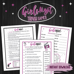 Girls Night Trivia Games | Ladies Night Game | Girls Night Out | Adult Games | Girls Night In | Girls Weekend | Girls Trip | Trivia Game