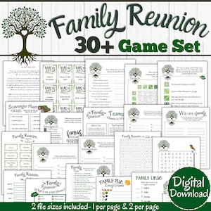 Family Reunion Games | Reunion Games | Family Reunion Games Bundle | Printable Reunion Games | Family Games and Activities | Reunion Ideas