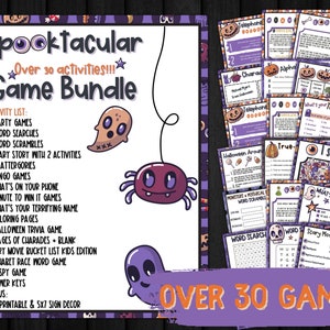 Kids Halloween Games, Halloween Game Kids Bundle, Halloween Party Games, Kids Halloween Game Set, Printable Halloween Games for Kids