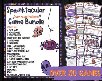 Kids Halloween Games, Halloween Game Kids Bundle, Halloween Party Games, Kids Halloween Game Set, Printable Halloween Games for Kids