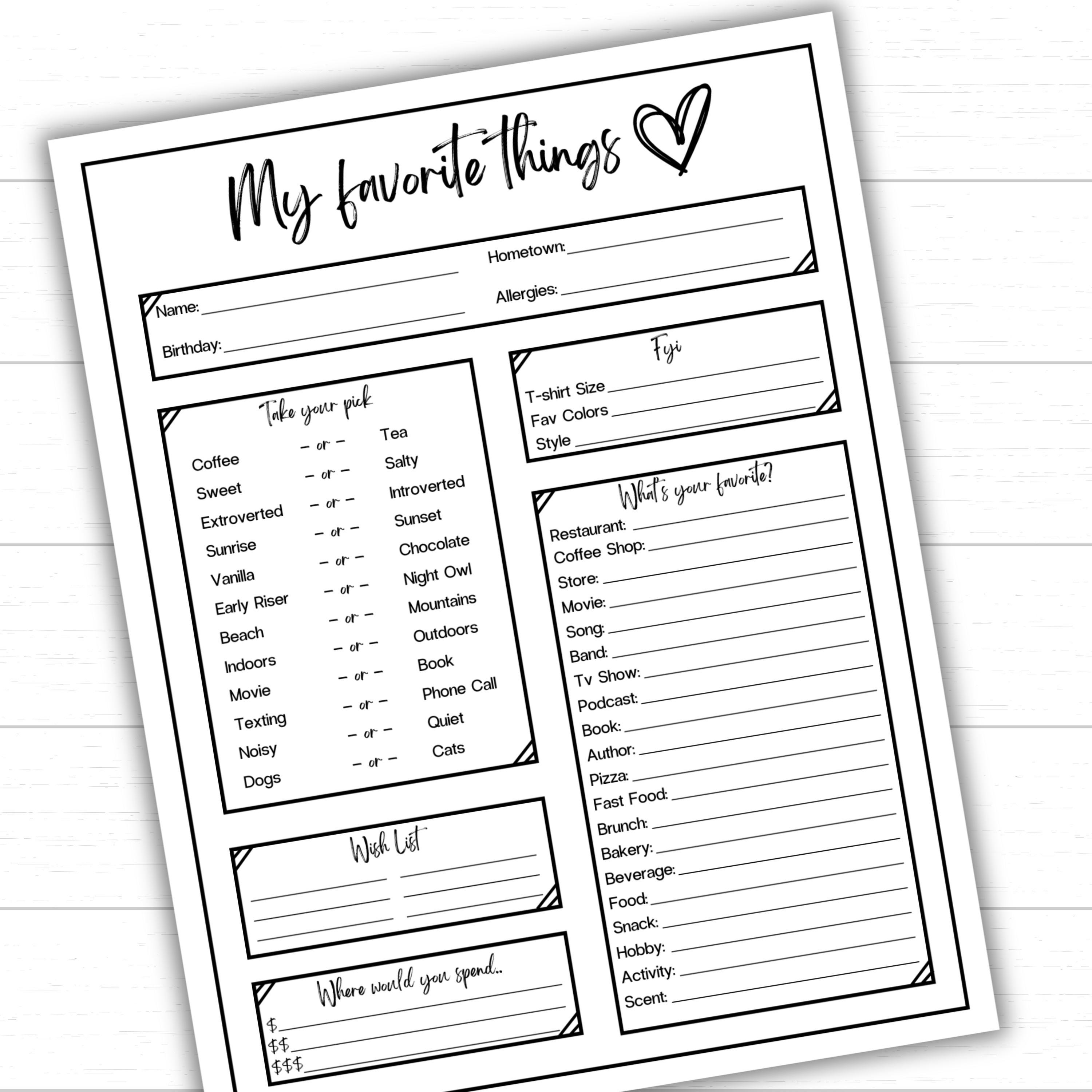 Team Building Get to Know Me Questionnaire Printable, Printable ...