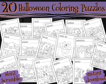 Halloween Coloring Pages, Halloween Kids party Games, Halloween word scramble, Halloween Coloring, Coloring Pages, Halloween Word Games